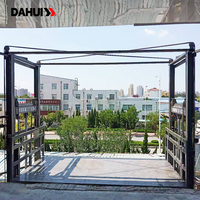 Özel Tasarım Kılavuz Raylı Hidrolik Yük Asansörü 2000kg-5000kg Dikey Yük Platformu Depo Yük Asansörü Korkuluk 3-8m