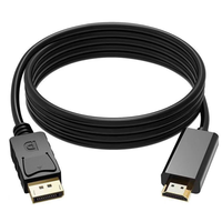 Câble adaptateur actif DP vers HDMI plaqué or OEM 1,8 m (6 pieds) 460 Hz pour HDTV, convertisseur de câble PC portable