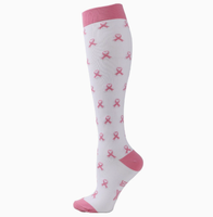 Chaussettes de compression sportives montantes respirantes et absorbantes en nylon et élasthanne pour femmes