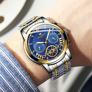 Reloj de Lujo de Cuarzo para Hombre FNGEEN 4560 de Alta Calidad, Reloj de Acero Inoxidable, Resistente al Agua y a los Arañazos - Product Image 2