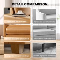 Canapé modulaire en cuir de style moderne tendance deux places inclinables Chesterfield Home Living Room Hotel Mobilier de maison simple