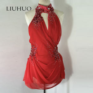 LIUHUO Lyrical <strong>Dance</strong> <strong>Dress</strong> for Girls Pole <strong>Dance</strong> Luxury Flash Drill Competition Performance <strong>Red</strong> <strong>Dance</strong> <strong>Dress</strong> Customize - Product Image 4