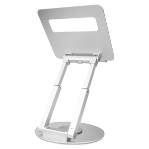 <span class=keywords><strong>Support</strong></span> Ergonomique pour Ordinateur <span class=keywords><strong>Portable</strong></span> Smarto Silver, Double <span class=keywords><strong>Support</strong></span>, Base Rotative à 360°, Hauteur Réglable, Poignée Télescopique, Aluminium, Ordinateurs Portables, Tablettes - Product Image 3