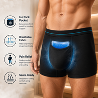 Calzoncillos de Compresión con Bolsa de Hielo Ergonómica para Hombres, para Alivio del Dolor y la Hinchazón Postoperatoria, Recuperación de Vasectomía y Rehabilitación en Casa