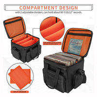 Sac de transport personnalisé pour disques vinyles de voyage de 7/10/12 pouces étui pour CD de stockage d'albums vinyles peut contenir jusqu'à 60 disques vinyles sac