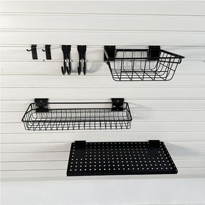 JH-Mech Estante de Almacenamiento para <span class=keywords><strong>Garaje</strong></span>, Multi-tamaño, con Cubierta de PVC, Ganchos de Acero para Montaje en Pared, Accesorios para Slatwall - Product Image 2