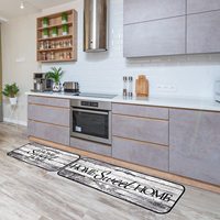 Tapis de cuisine moderne personnalisé en PVC, antidérapant, lavable, fin, ensembles de tapis de cuisine – Vente chaude
