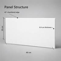 Lot de 20 panneaux acoustiques autocollants 24x12 pouces pour une clarté vocale améliorée dans une cabine de podcast ou de voix off