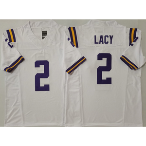 2025 Louisiana bordado Universidad Jersey 9 Joe Burrow 2 Kyren Lacy 5 Jayden Daniels cosido hombres corto transpirable limitado - Product Image 3