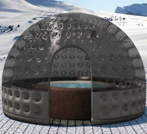 Dôme de <span class=keywords><strong>spa</strong></span> <span class=keywords><strong>gonflable</strong></span> de 4 m, tente de <span class=keywords><strong>spa</strong></span>, dôme solaire transparent d'hiver, isolation, étanche à l'air, PVC, igloo - Product Image 1