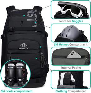 Manufacturers Wholesale Ski Boots Bag <b>55L</b> Waterproof Ski Boots Travel <b>Backpack</b> Large Capacity <b>Backpack</b> - Product Image 1
