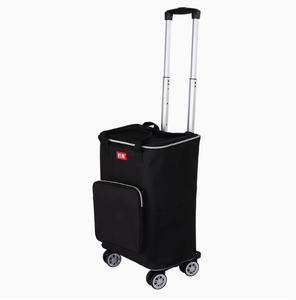 Forte carrello della spesa pieghevole estensibile rotolamento carrello a mano <span class=keywords><strong>camion</strong></span> con rotazione 4 ruote rimovibile borsa impermeabile - Product Image 6