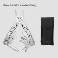 Pince multifonction pliable 16-en-1 en acier inoxydable de qualité industrielle, légère, avec couteau, scie, tournevis et ouvre-bouteille pour le camping