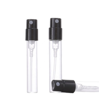 Échantillon gratuit de flacon de parfum en verre transparent mat vide avec vaporisateur