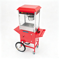 Máquina de Palomitas de Maíz de Alta Productividad con Carrito, Mini Máquina Comercial para Hacer Palomitas de Maíz Caramelizadas