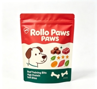 Sachet Doypack Personnalisé avec Logo sur Mesure, Emballage Alimentaire en CPP pour Bonbons Gélifiés, Snacks et Friandises pour Animaux