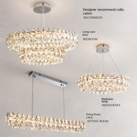 2024 moderne Simple luxe lustre en cristal Restaurant Bar haut niveau suspendu grande lampe Table à manger longue barre nouveau Style français