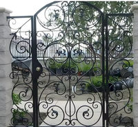 Porte en fer forgé double de luxe Prima, design classique ornemental pour manoir et propriété
