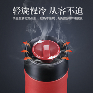 Thermos à eau isolé sous vide de 480ml en acier inoxydable pour hommes, flacon de voyage d'affaires en acier inoxydable 304 - Product Image 2