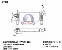14461EB360 96622 Intercooler Aluminium untuk Nissan NP300 Navara /Nissan Pathfinder 2005 Intercooler Pabrik Guangzhou POLAR 87011