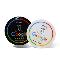 Französische NFC-Chip-Acryl-Epoxidharz-Smartcard-Tischaufsteller für Google-Bewertungen, Restaurantmenüs, Check-ins & Facebook