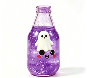 Slime Brillante con Cara de Calabaza Fantasma, Juguete Antiestrés, Regalo para Fiestas de Halloween - Product Image 2