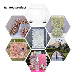 5D Künstliche Weiße Rosenwand-Panele als Hintergrund für Hochzeitsdekoration aus Seide - Product Image 5