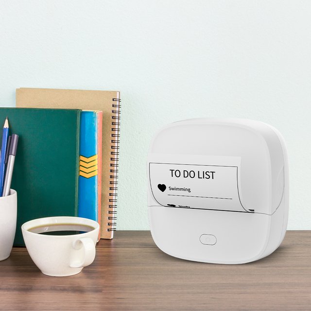 Portable Imprimante Portable Mini Thermal Receipt Label Printer, with Wireless Label Printing Machine As an Option