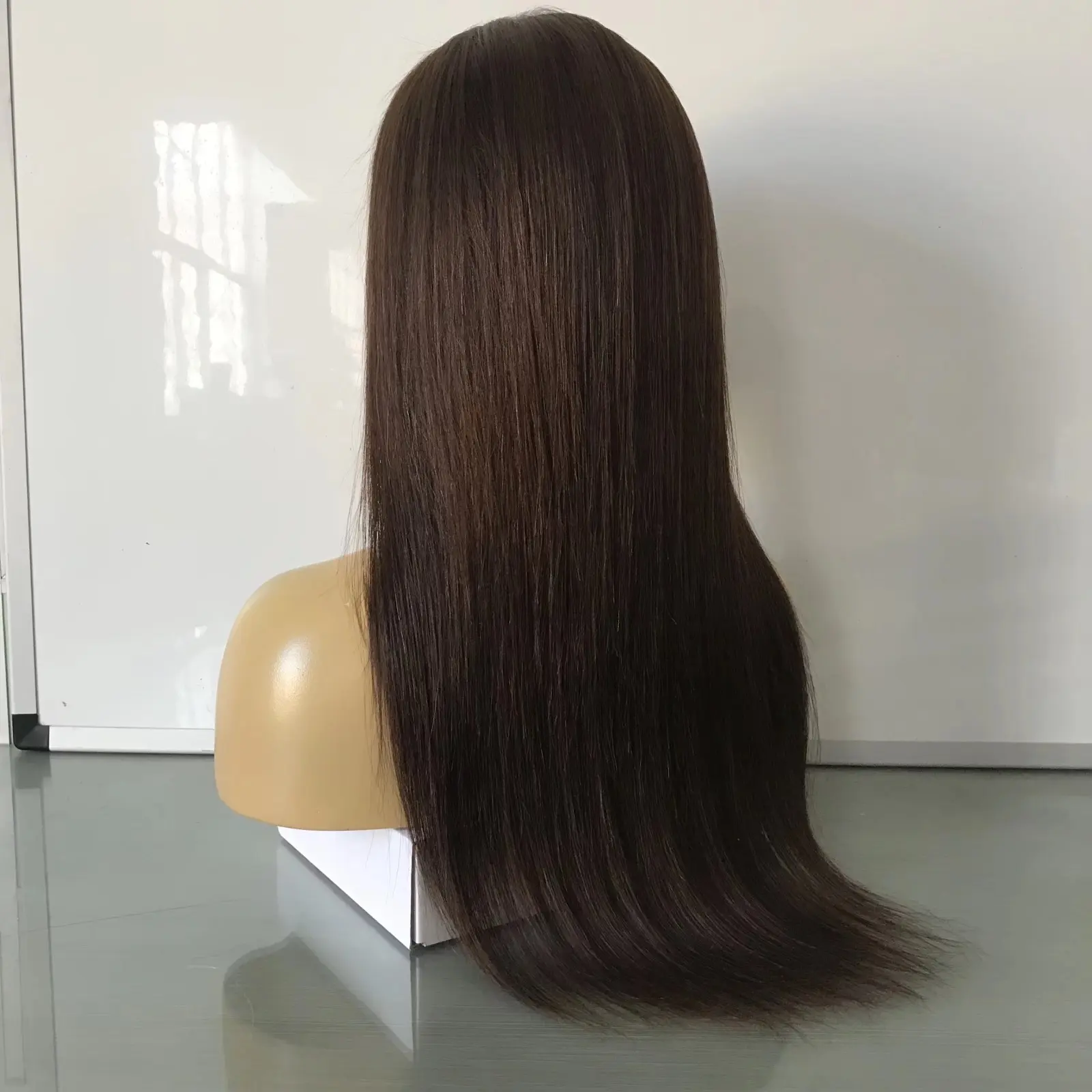 Amara Echthaar Perücken brasilia nische peruanische Klasse 13a und lange braune glatte Haar Perücke 250% Dichte Echthaar Perücke und 26 Zoll