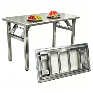 <span class=keywords><strong>Tavolo</strong></span> <span class=keywords><strong>da</strong></span> Lavoro Moderno <span class=keywords><strong>per</strong></span> Cucina, Pieghevole in Acciaio Inox, <span class=keywords><strong>per</strong></span> Ristoranti, Matrimoni, Conferenze, Eventi, Banchetti, Picnic all'Aperto - Product Image 1