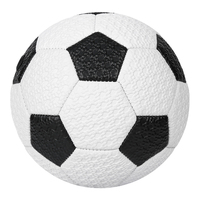 Ballon de football miniature classique noir et blanc en PVC pour enfants, taille 2, cousu à la machine, adapté aux activités promotionnelles
