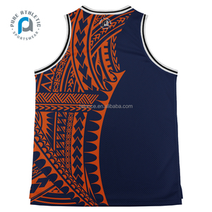 Pure Custom Mesh Gym camiseta sublimación hombres Maori Jersey Hawaii Polynesian venta al por mayor desgaste Cool baloncesto uniformes deportes - Product Image 3