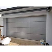 Porte de garage sectionnelle en aluminium anti-corrosion, taille personnalisée, automatique, double, pour villa résidentielle