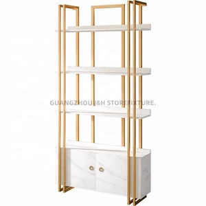Offre Spéciale présentoirs pour cosmétiques présentoir cosmétique doré <span class=keywords><strong>comptoir</strong></span> avec lumière magasin maquillage présentoirs - Product Image 5