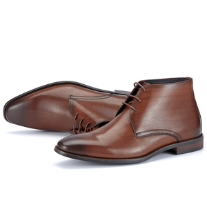 New Fashion Breathable Anti-odor <strong>Men's</strong> <strong>Boots</strong> Genuine <strong>Shoes</strong> for Business Daily Life - Product Image 5