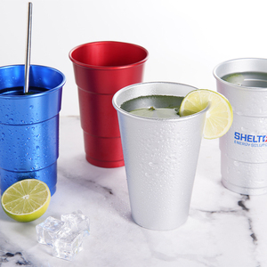 Taza de metal de aluminio personalizada para beber, juego de vaso de regalo, bebida fría de <span class=keywords><strong>pinta</strong></span>, taza de cerveza de viaje al aire libre de aluminio - Product Image 4