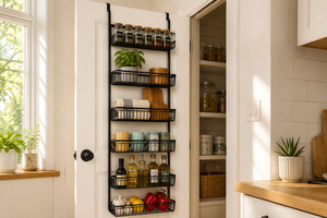 Estante de Especias de Pared Ajustable de 4 Niveles, Cesta Colgante, Organizador de Almacenamiento para Despensa, Estante para Condimentos para Cocina y Hogar - Product Image 2
