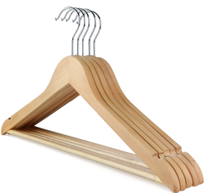 Cintres en bois naturel (anti-dérapants) - Product Image 6