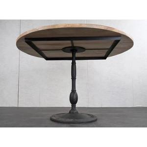 <b>Rustic</b> Modern Solid <b>Wood</b> <b>Dining</b> <b>Table</b> with Round Waterproof Tabletop for Family <b>Dining</b> Areas Cafe Seating and Restaurant Interio - Product Image 1
