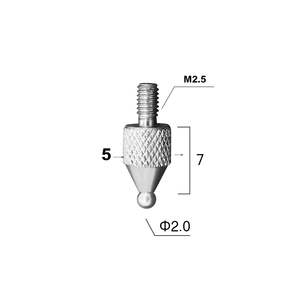 Modul Pengukur Titik Bola Karbida Tungsten, <span class=keywords><strong>Probe</strong></span> Bola, Kepala Pengukur Pitch Cross-bar M2.5/ # 4-48UNF Thread - Product Image 3