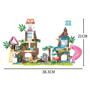 COGO Pet House hayvanlar eğlence parkı istifleme blok tuğla DIY akıllı yapı taşları oyuncak birleştirin - Product Image 5