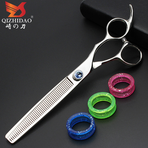 Nhật Bản Thép Không Gỉ Dog Grooming Kéo Phẳng Cắt Mỏng Shears Trên Và Dưới Kéo Uốn Vật Nuôi Kéo - Product Image 4
