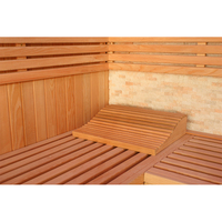 Sauna Sunrans à vapeur sèche en bois massif pour 2 personnes avec cuisinière électrique pour l'intérieur