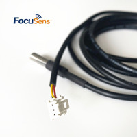 FOCUSENS OEM ODM PT1000 Capteur de température Thermistance Enduit de silicone Sonde de 1.5 mètres avec papier CE ROHS