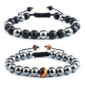 Onyx oeil de tigre perles pierre Distance Bracelets Couple bracelet <span class=keywords><strong>ST232</strong></span> - Product Image 1