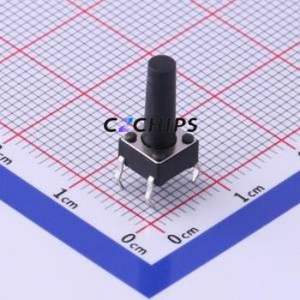 UK-B0202-G13.5-250 Tactile Switch Through hole-4P,6x6mm Switch Single Pole Single Throw Round Button 2.5N Through Hole - Product Image 1