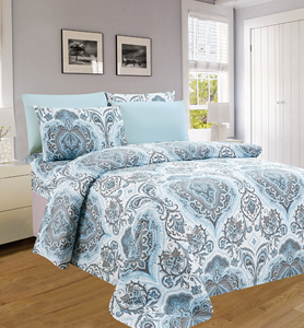 소프트 1800 시리즈 6피스 분산 및 안료 프린트 침대 시트 세트 (딥 포켓 퀸) - Product Image 5