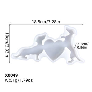 Moule en silicone pour résine fait main, style DIY, ornements décoratifs et outils pour gâteaux, pour la fabrication de résine, moule en plâtre - Product Image 3