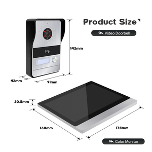 Offre Spéciale 9 pouces écran LCD moniteur de sécurité à domicile étanche 2 fils <span class=keywords><strong>visiophone</strong></span> <span class=keywords><strong>interphone</strong></span> <span class=keywords><strong>visiophone</strong></span> - Product Image 4