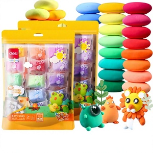 Deli YC185 <span class=keywords><strong>Pâte</strong></span> <span class=keywords><strong>à</strong></span> <span class=keywords><strong>modeler</strong></span> ultra-légère en sachets, sûre et non toxique, pour enfants de 3 ans et plus, 24 couleurs, spécialement conçue pour la <span class=keywords><strong>maternelle</strong></span> - Product Image 1